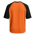 thumbnail image 5 of Hearthz Waffle Knit Henley Shirts for Men Raglan Short Sleeve Big and Tall Shirts for Men Moisture Wicking Color Block Athletic Shirts for Men with Pocket Orange XL, 5 of 6