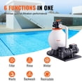 thumbnail image 4 of 16-inch Sand Filter Pump for Above Ground Pools - 3500 GPH, 1 HP Swimming Pool Pumps System & Filters Combo Set - Efficient Water Circulation and Versatile Functionality, 4 of 6