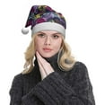 thumbnail image 5 of Fuzoiu Retro Cassette Music Print Santa Hat Christmas Hat for Adults,Santa Hats with Pompom, Unisex Xmas Holiday Hat for Christmas New Year Festive Party Supplies, 5 of 6