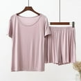 thumbnail image 4 of VISALY Pajama Short Sets Women Two Piece Sets for Women Summer, Women's Shorts Short Sleeves Casual Two-Piece Pajamas Leisure Suit Women, Womens Sleepwear Set Sleepwear Sets, Pink,L, 4 of 8