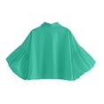 thumbnail image 6 of Staron Women's Spring Summer Casual Shirt Short Sleeve Button Up Collar Blouse Top Fashion Basic Comfy Relaxed Loose Fit with Pockets, Green L, 6 of 7