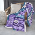 thumbnail image 5 of 50th Birthday Gifts for Women Personalized Happy Birthday Blanket for Women 1974 Birthday Gifts for Her Mom Daughter Wife Sister Grandma Friends Ideas Birthday Decorations Purple Throw Blanket, 5 of 5