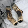 thumbnail image 5 of KLL Ancient Skull Cave Landscape Print Cool Socks Men's Women's Crew Socks Funny Crazy Novelty Stockings, 5 of 6
