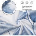 thumbnail image 4 of Blue Leaf Shower Curtain, Blue Watercolor Eucalyptus Leaves Botanical Plants Bathroom Curtain Waterproof Fabric Machine Washable with Hooks, 36" Wx72 L, 4 of 6