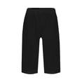 thumbnail image 5 of yillto Capris Pant for Womens Straight Leg Loose Dressy Pants Elastic Waist Casual Capri Trousers with Pocket, 5 of 6