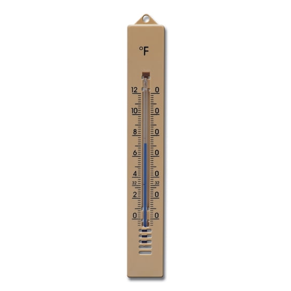 Wall Thermometer 7.12 inch Beige Plastic