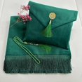 thumbnail image 1 of MODERN WALL ART Travel Prayer Mat with Prayer Beads and Pouch (Green, 40 x 26 inch, Rectangular, Travel), 1 of 1