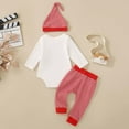 thumbnail image 5 of Taybagh Infant Boys Outfits Elastic Waist Boy Travel Outfit Romper Pants Hat 3 Piece Set Newborn Clothes, 5 of 9