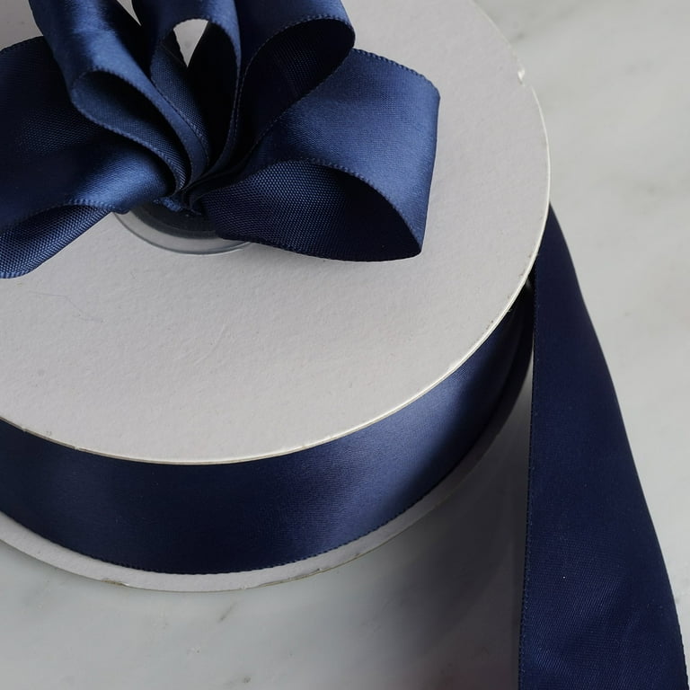 Efavormart 1 1/2 Satin Ribbon For Gift Package Wrapping, Hair Bow Clips & Accessories  Making Crafting Wedding Decoration-Navy Blue 