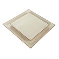 thumbnail image 5 of DecMode 16", 12"W White Wood  Tray with Enamel Interior, 2-Pieces, 5 of 6