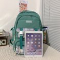 thumbnail image 4 of 1pc Plaid Large Capacity Student Backpack, Simple Solid Color Student Backpack, Women's Men's Backpack, Preppy Large-capacity Travel Backpack, 4 of 5