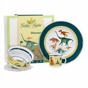 Enamelware - 3-piece Child Dinner Set (Dinosaurs)
