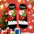thumbnail image 2 of FAWUUDO Christmas Fuzzy Slipper Socks Fluffy Sherpa Thermal Socks with Gripper for Women Men, 2 of 4