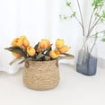 thumbnail image 4 of Meggemo Woven Grass Planter Basket with Handles for Potted Plants Floral Arrangements Storage Bin Natural Fiber Home Decor Accent, 4 of 7