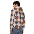 thumbnail image 4 of Uemuo Vintage Botanical Butterfly Art for Men's Fashion Full-zip Hoodies & Sweatshirts with Kangaroo Pocket, Zip-up Hooded Sweatshirt, Moisture Wicking & Breathable-X-Large, 4 of 5