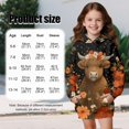 thumbnail image 7 of Xoenoiee Highland Cattle Flower Print Girls Long Hoodies Graphic Hooded Sweatshirt Kids Teens Pullover Dress Long Sleeve Shirt Fall Top Workout Casual Hoodie Outfits Sportswear, 9-10 Years, 7 of 7