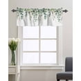 thumbnail image 3 of Pastoral Green Eucalyptus Leaves Window Valances for Kitchen,Rod Pocket Valance Privacy Small Curtain,Watercolor Plant Branches Window Treatment Drapes for Bedroom Laundry Room Farmhouse Home Decor, 3 of 8