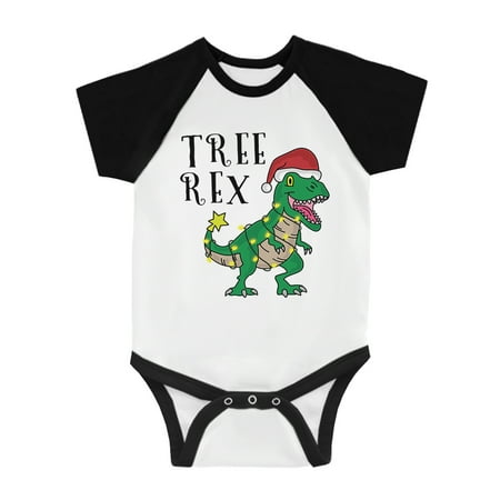

Tree Rex Funny BKWT Baby Baseball Bodysuit X-mas Gift