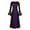Purple, variant on Herrnalise Women's Gothic Vintage Maxi Dress Halloween Cosplay Court Banquet Dress Mesh Bell Sleeve Dress Plus Size Dark Gothic Retro Flared Sleeve Long Dress for Women's