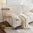 thumbnail image 6 of 64.5"W Chenille Loveseat Sofa Couch with Padded Arms for Living Room, Bedroom, Apartment and Small Space, Beige, 6 of 7