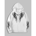 thumbnail image 2 of Unisex Y2K Zip Up Hoodie Gothic Aesthetic Print Hooded Sweatshirt Oversized Casual Streetwear Hooded Jacket Emo Alternative Clothes, 2 of 4