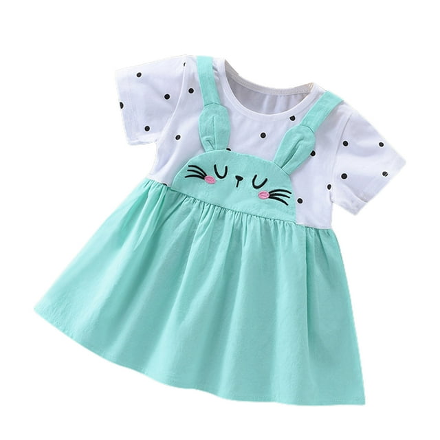 TopLLC Robes pour Filles 1-6 Ans Robe Bébé Robe d'Été Fille Robe de Princesse Enfants de Petite et Moyenne Taille Robe d'Été Fille Robe Décontractée Fille Robe Fille Robe Fille