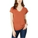 thumbnail image 1 of bar III Camiseta básica mixta para mujer, marrón, mediana bar III Camiseta básica, 1 of 2