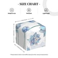 thumbnail image 4 of Naloa Pale Blue Lotus Flowers Tissue Box CoverLeather Tissue Holder Square Facial Tissue Case Facial Paper Organizer Dispenser for Bathroom, Vanity Countertop, Tabletop, Car, 4 of 8