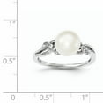 thumbnail image 3 of Sterling Silver Rhodium-plated 8-9mm White FreshwaterC Pearl Cubic Zirconia Ring, 3 of 3