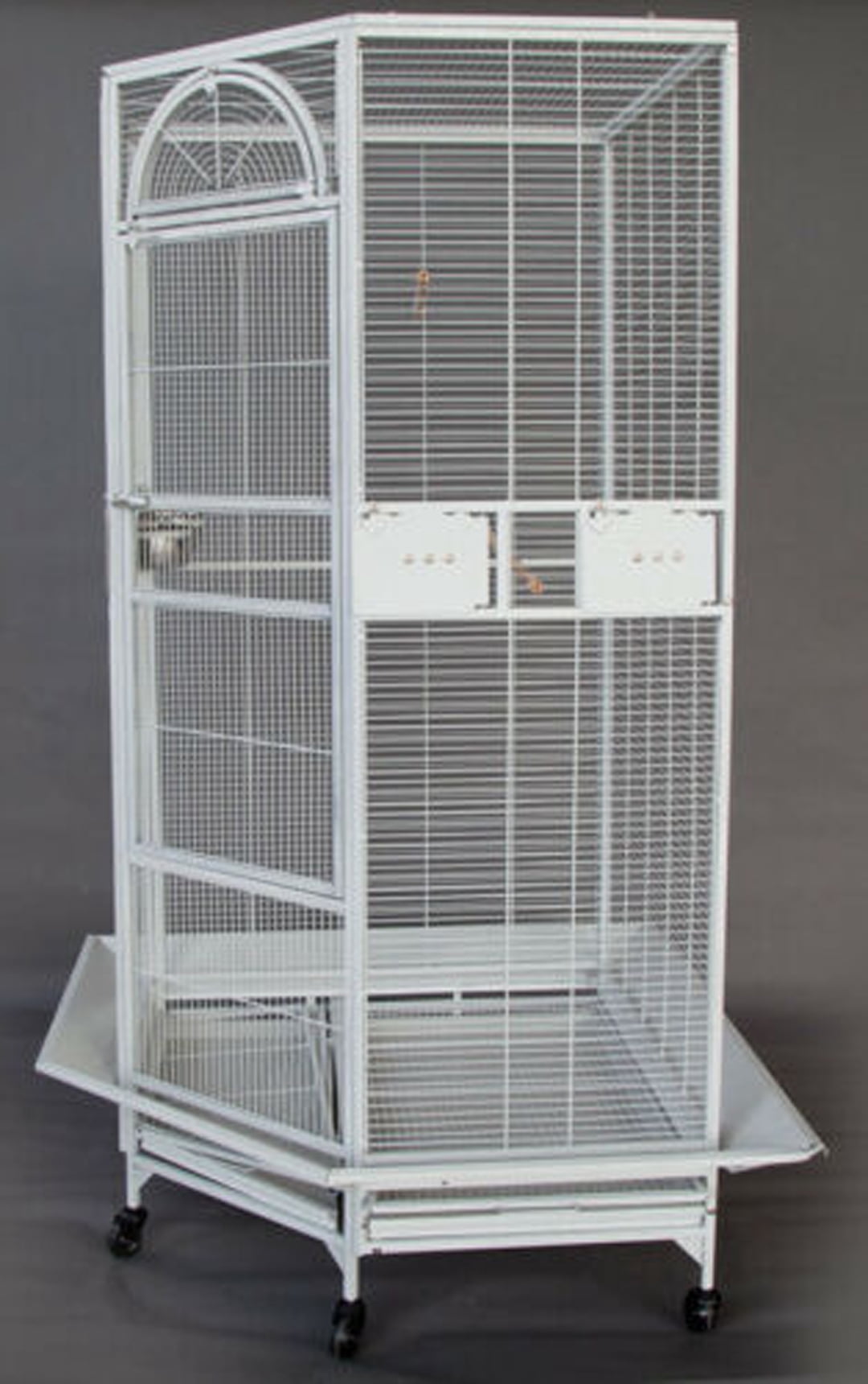 63" Extra Large Deluxe Corner Flight Bird Parrot Breeding Cage 1/2-inch Bar Spacing With Around Metal Seed Skirts for Cockatiel Parakeet Budgies Aviary Canary Lovebird Finch