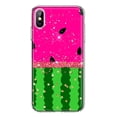 thumbnail image 1 of MUNDAZE Apple iPhone XS Max Shockproof Clear Hybrid Protective Phone Case Summer Watermelon Sugar Vacation Tropical Fruit Pink Green Cover, 1 of 5