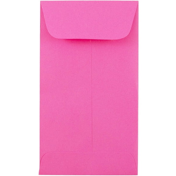 JAM Paper #5.5 Coin Envelopes, 3 1/8 x 5 1/2, Fuchsia Pink, 50 per Pack
