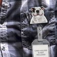 thumbnail image 4 of WIRESTER Acrylic Reel ID Holder Belt Clip Badge Retractable with Alligator Clip for Office Worker, Medical Staffs, Nurse, Doctor, Teacher, Student - Smiling White Pit Bull Dog, 4 of 5