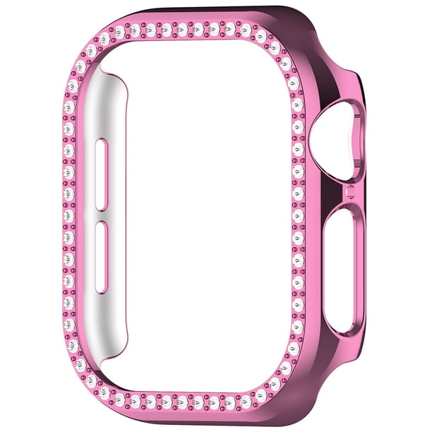 Funda Reloj Con Parachoques Brillante Y Cubierta Diamante para Watch Series 10 46MM() Rosa