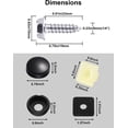thumbnail image 2 of 16 Sets License Plate Screws Inserts Nylon Screw Retainers Kit, Rustproof Fasteners for License Plates Frames Covers (Silver), 2 of 5