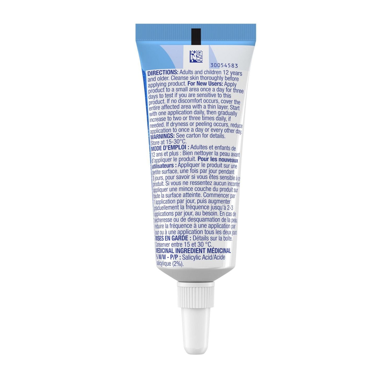 Clean & Clear Gel de Traitement contre l'Acné avec 2 % d'Acide Salicylique, Traitement Antiacné Topique Sans Huile avec Hamamélis pour des Résultats Cliniquement Prouvés en 1 Jour, Sans Parfum