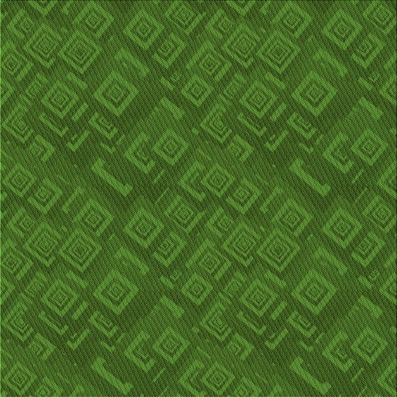 Ahgly Company Machine Washable Indoor Square Transitional Dark Lime Green Area Rugs, 5' Square