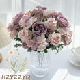 thumbnail image 4 of 8 Pack Artificial Peony Flowers, Silk Peonies Flowers Fake Peonies Artificial Flowers Peonies Hydrangea Bouquet for Centerpiece Table Wedding Party Home Decor (8, Purple + Pink), 4 of 5