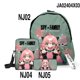thumbnail image 1 of Spy play house anime school bag Bolso De Hombro Estuche Para Lápices Conjunto Bidimensional Que Rodea Dulce Estilo Japonés Mochila Linda De Tres Piezas Bolsa Escolar, 1 of 4