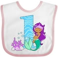 thumbnail image 3 of Inktastic First Birthday Mermaid Girls Baby Bib, 3 of 4