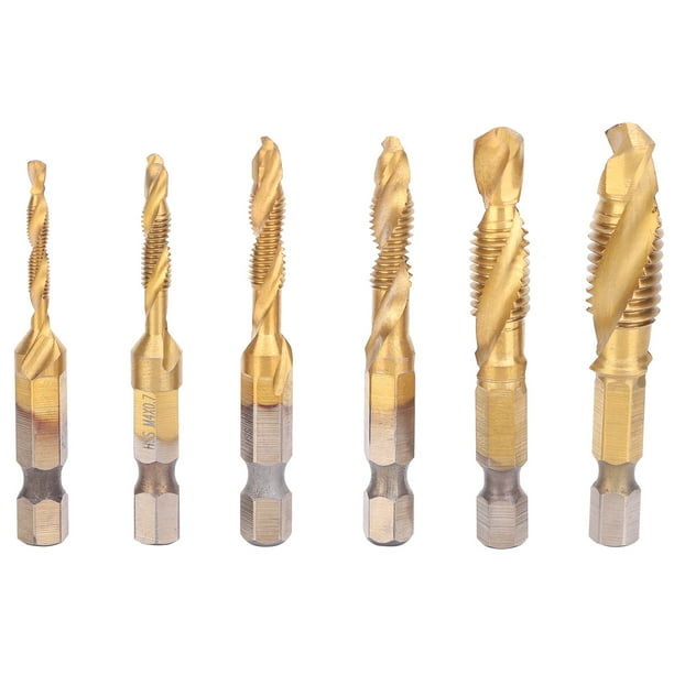 Kit de brocas para macho de roscar Jadeshay 6 piezas Acero de alta velocidad 6542