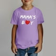 thumbnail image 2 of Big Kid MAMA'S BOY Toddler Boy Shirt Baby Tee T Shirts for Boys Boys under Shirts Size 14 Valentines Tees for Thanksgiving Top Toddler Plain Tops Kids Tee Shirt Quotes Band 10-11 Years Purple, 2 of 4