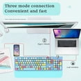 thumbnail image 4 of Mechanical Gaming Keyboard, BT5.1 2.4GCordless Wired 107 Keys Full Size Office Keyboard With Blue Switch, Cordless Keyboard For Desktop Laptop Tablet, 4 of 8