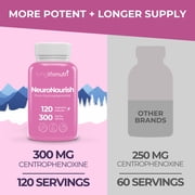 NeuroNourish (Centrophenoxine) 300mg - 120 Vegetarian Capsules, 4-Month Supply, Natural Nootropic for Strengthening Memory, Focus, Cognitive Function, GMP Certified, Made in USA