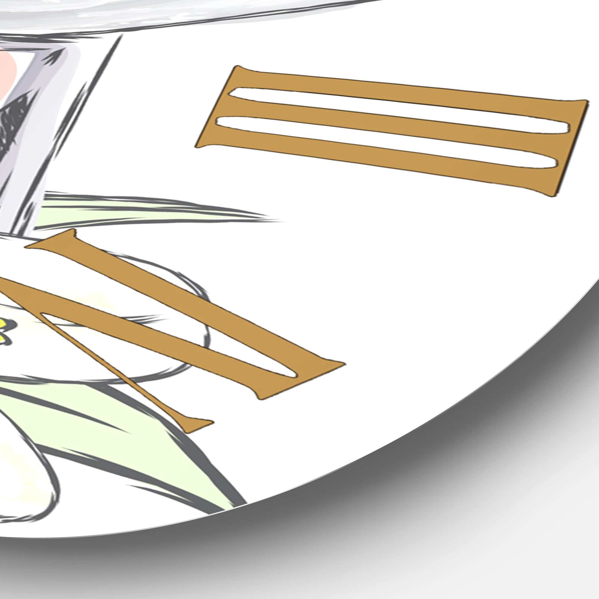 Designart 1 in Quartz Traditional Wall Clock
