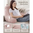 thumbnail image 3 of Reading Pillow Backrest Pillow with Shded Memory Foam for Adult & Children Designed for Bed and Couch Sitting Up Includes Arms Pockets and Washable Cover Off, 3 of 7