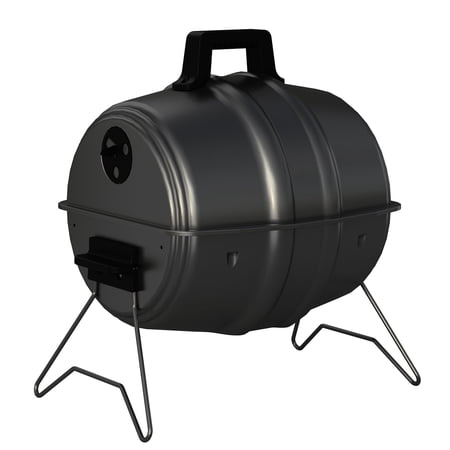 Americana Grills Keg A Que Charcoal BBQ Portable Grill, 186 Sq In, Black