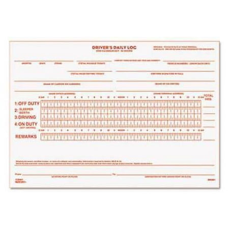 Rediform Driver's Daily Log, Duplicate w/Carbons, 31 Sets ,2PK