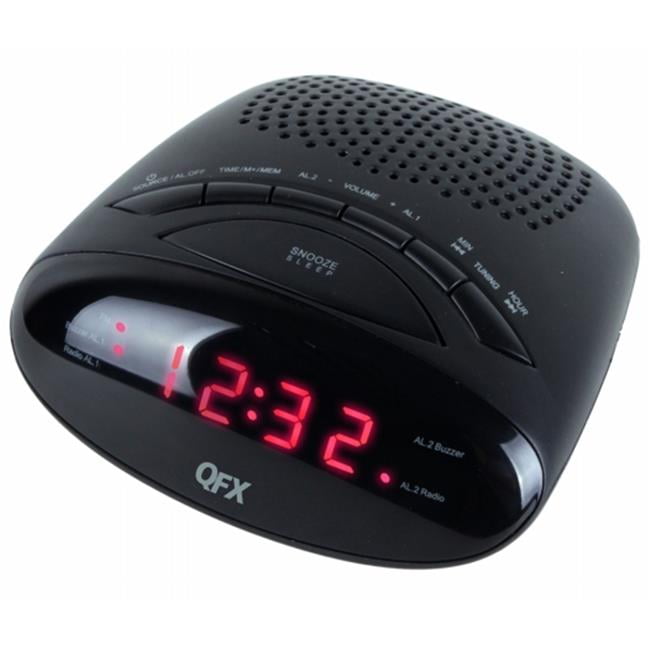 Qfx Quantum CR30 AmFm Led 2 Alarm Clock Radio Walmart Canada