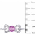 thumbnail image 3 of Everly Women's Sapphire and Diamond 10k White Gold Ring, 3 of 3